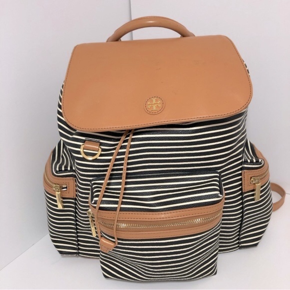 Tory Burch Viva Striped Backpack